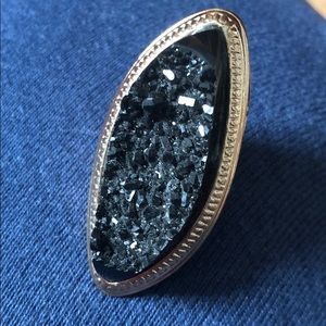 Black stone ring